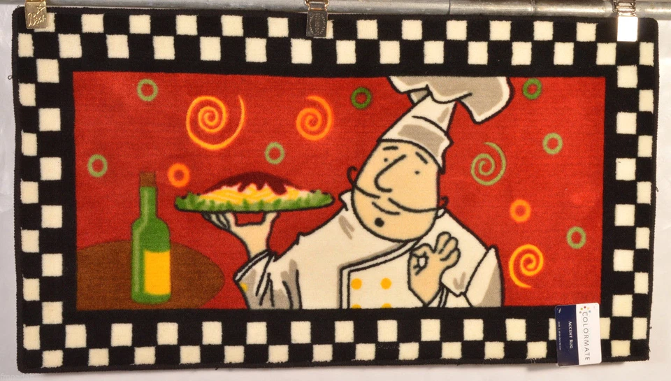 NOURISON FAT CHEF COLORMATE ACCENT RUG KITCHEN RUG/MAT 22X40 100% WASHABLE