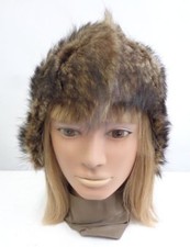 MINT CANADIAN RACCOON FUR HAT CAP WOMEN WOMAN SIZE ALL