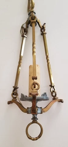 Antique Vintage Arts and Crafts Brass Hanging Fixture Lamp Ceiling Chandelier Cover