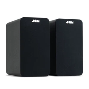 Jam Bluetooth 5.0 Bookshelf Speaker 4" Brass Drivers Mains Powered RCA/AUX-IN BK - Picture 1 of 9