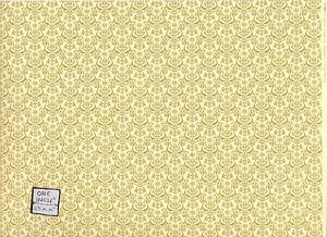 "Um - Gold" miniature wallpaper Jackson's Miniatures dollhouse JM05 1/12 scale - Picture 1 of 2
