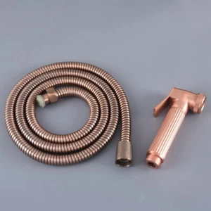 Red Copper Handheld Toilet bidet sprayer set Kit Hand Bidet faucet + 1.5m Hose - Picture 1 of 6
