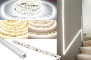 Recessed In-wall LED Strip light CRI 95 16ft + Aluminum Channel + Power Supply - Picture 1 of 15