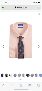 NEU Neu mit Etikett Apt. 9 SLIM FIT Extra Large XL Rosa Hemd Krawatte Set 17/17,5 34/35 - Bild 1 von 7