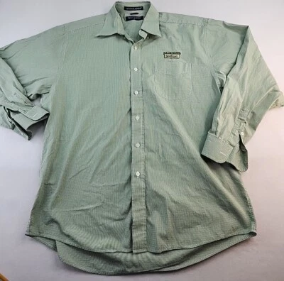 Seal Tight Logo Nantucket Poplin Mens XL Mini Check Long Sleeve Cotton Shirt - Image 1 of 4