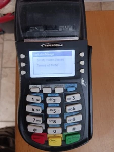Hypercom Optimum T4220 credit card terminal used with power cord - Picture 1 of 2