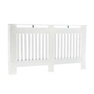 Toboli Heizkörperverkleidung Weiß 152x19x82cm MDF Heizkörperabdeckung Heizung - Bild 1 von 10