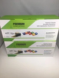 2 Primium Toner Cartridges AC-H0250XKR And AC-H0251ACR New Open Box Check Pics - Picture 1 of 6