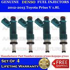 Set Of 4 Genuine Denso Fuel Injectors for 12-15 Toyota Prius V 1.8L #23250-37020