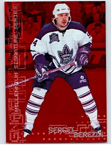 1999-2000 ITG Signature Series NHL RUBY 485/1000 Sergei Berezin - Picture 1 of 2