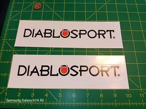PAIR OF DIABLOSPORT STICKERS ORIGINAL FROM HOLLEY NEW OLD STOCK - Picture 1 of 2
