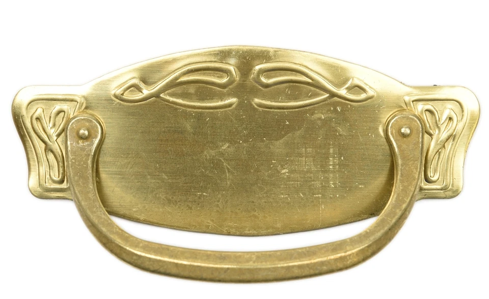 Antik Möbel Beschlag Schlüsselschild Griff Jugendstil Patina Ring Möbelgriff - Bild 1 von 1