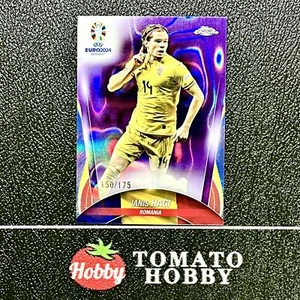 TOPPS CROMO UEFA EURO 2024 IANIS HAGI/175 REFRACTOR ONDA RAYO PÚRPURA RUMANIA - Imagen 1 de 2