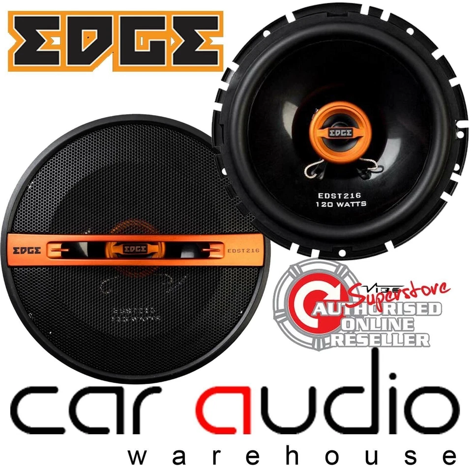 EDGE EDST216-E6 4" 2 Way 240 Watts 6.5" 17cm Car Van Shelf Door Speakers PAIR - Image 1 of 1