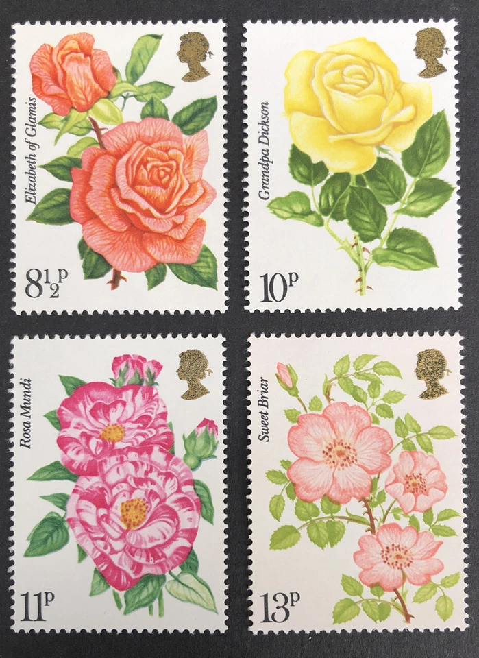 GB 1976 MNH Roses Royal National Roses Society  Mint Stamp Set SG 1006 to 1009 - Image 1 of 1