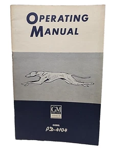 GMC PD-4104 Greyhound Coach Passenger Bus Operating Manual 1953 OEM RRP 204 - Picture 1 of 9