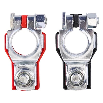2PCS Car Battery Terminal Connector Post Positive Negative Heavy Duty Universal - Image 1 of 4