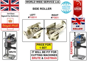 EASTMAN 627&629 SIDE ROLLER LEFT & RIGHT #712C1&712C1-1 CUTTING MACHINE PART - Picture 1 of 3