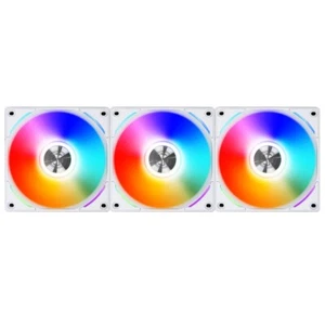 Lian Li AL120 Uni Fan 120mm ARGB PWM Fan 3 Pack with controller- White - Picture 1 of 5