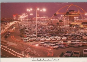 Los Angeles International LA XTheme Building Old Cars Continental Postcard - Picture 1 of 2