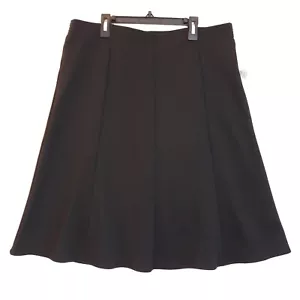Charter Club Skirt Sz 12 Black Stretch Knee-Length Flouncy A-Line Career NWT - Picture 1 of 10