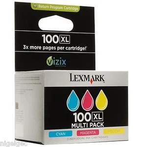 LEXMARK 100XL SET 3 INKS Impact S305 Interpret S405 - Picture 1 of 1