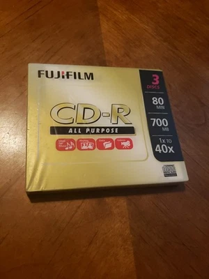 Fujifilm CD-R - 3Pack blank Recordable Compact Disk 80 Min NEW Sealed 700mb  - Image 1 of 4