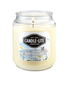 New Best Everday Chasing Butterflies Scented Candle, 18 oz Aromatherapy OffWhite - Picture 1 of 4