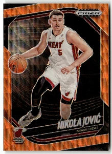 2024-25 Panini Prizm Black NBA No. 194 Nikola Jovic Orange Wave 34/60 - Bild 1 von 2