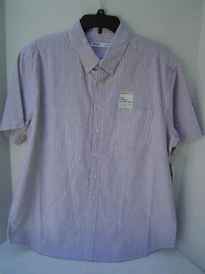 CAMISA MANGA CORTA A RAYAS ROJAS Y BLANCAS SONOMA NUEVA PARA HOMBRE TALLA EXTRA GRANDE Foto 1 de 4