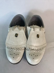 Vintage Stylo Women’s White Leather Brogue Golf Shoes UK 5.5 EU 39 - Picture 1 of 5