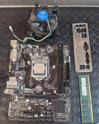 ASROCK H81M-DGS + CPU INTEL G3220 + RAD DDR3 4GB CEUCIAL + DISSIPATORE + GRIGLIA - Immagine 1 di 4
