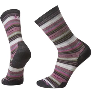 Smartwool Crew Socks Merino Wool Striped in Everyday Margarita Black - Size L - Picture 1 of 3