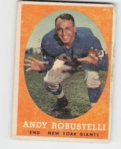 1958 Topps #15 Andy Robustelli - Foto 1 di 2