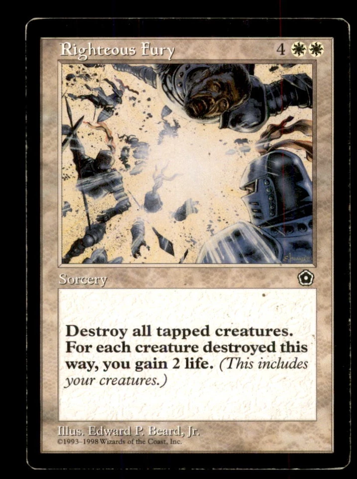 MTG Righteous Fury LP Light Play Portal Second 2nd [996] - Image 1 of 1