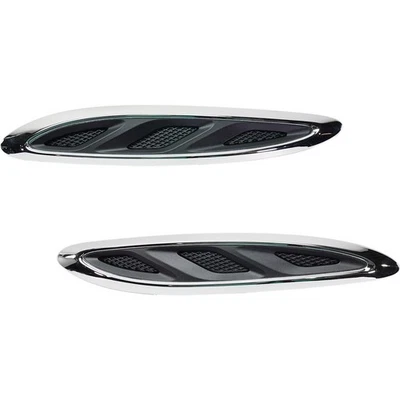 Set of 2 Hood Moldings Trim Mouldings  Driver & Passenger Side Left Right Pair - Image 1 of 4