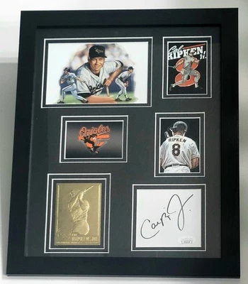 CAL RIPKEN JR AUTOGRAPHED AUTHENTIC Signed FRAMED 11X14 ORIOLES Photo JSA COA - Image 1 of 3