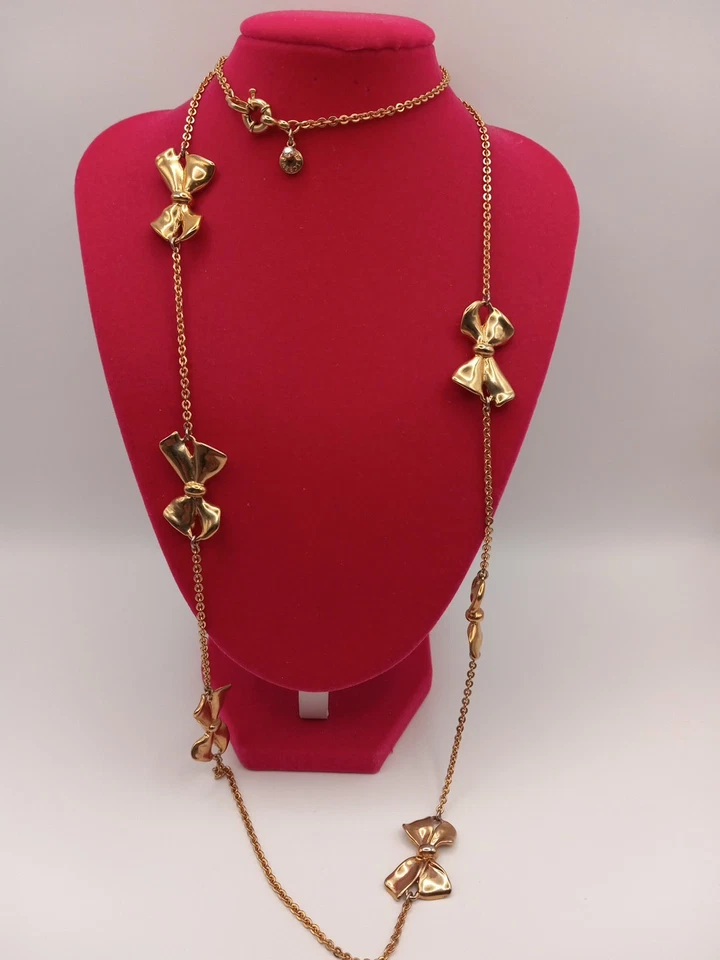 J. Elegante collar con lazo en tono dorado de cadena larga Crew 36 pulgadas Foto 1 de 4