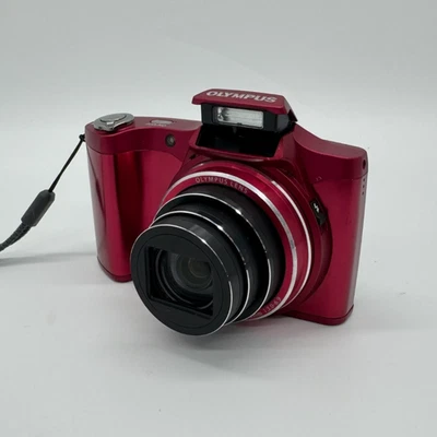 Olympus SZ-14 14.0MP Compact Digital Camera Red w/ Battery & Charger Tested - Image 1 of 4