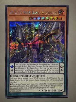 YUGIOH D/D/D VICE KING REQUIEM ASIA ENGLISH CR09-AES08 SECRET RARE (1ST RUN) - Image 1 of 3