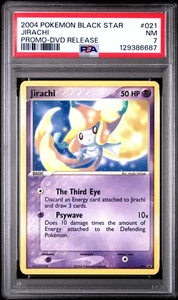 2004 Pokemon Black Star Promo #021 Jirachi Promo DVD Release PSA 7 NM - Picture 1 of 2