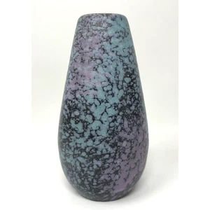 Vintage Ubelacker Keramik Vase 455/72, Blue Purple Yellow, West Germany Pottery - Picture 1 of 7