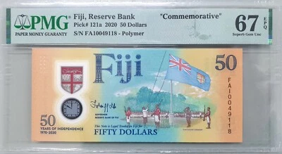 FIJI 2020 50 Dollar, P 121 a, Commemorative, UNC PMG 67 EPQ - Image 1 of 2