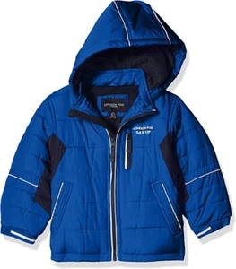 NWD London Fog Boy s 2 Piece Hooded Winter Snowsuit Blue Size S/4 $125 3D93 - Picture 1 of 4