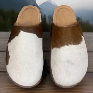 WAL & PAI OGDEN MULES SHOES ICONIC FOOTBED MULE SIZE IN LUXURY VEG TAN EURO 37 - Picture 1 of 8