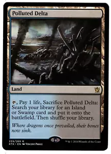 Polluted Delta Khans Fetch land Magic the gathering MTG LP card CNY - Picture 1 of 1