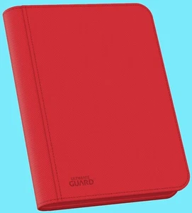 ULTIMATE GUARD ROJO 4 BOLSILLOS XENOSKIN CREMALLERA PORTAFOLIO 160 Tarjetas CARPETA Almacenamiento Álbum ccg - Imagen 1 de 5