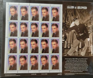 Scott #3329 Legends of Hollywood James Cagney Sheet of 20 Stamps - MNH - Picture 1 of 1
