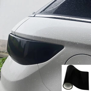 Película protectora de vinilo pegatina de vinilo de color negro oscuro para faros de automóvil - Imagen 1 de 11