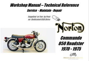 Norton Commando 850 Roadster Service Repair Workshop Manual USB 70 -75 - Picture 1 of 11